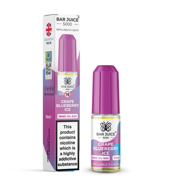 Grape Blueberry Ice Nic Salt E-Liquid By Bar Juice 5000